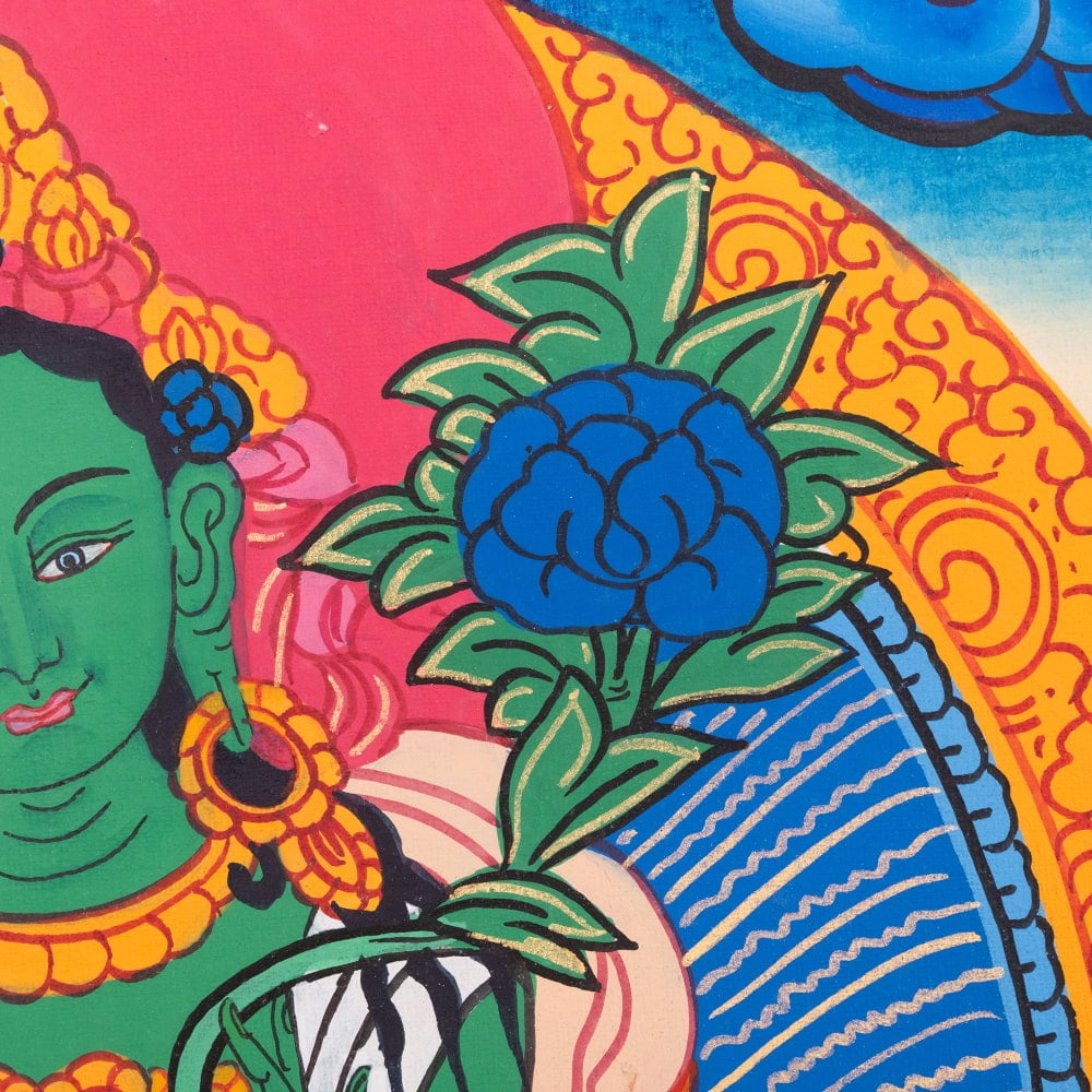 習作〕タンカ - グリーンターラ[40cm x 30cm] の通販[送料無料