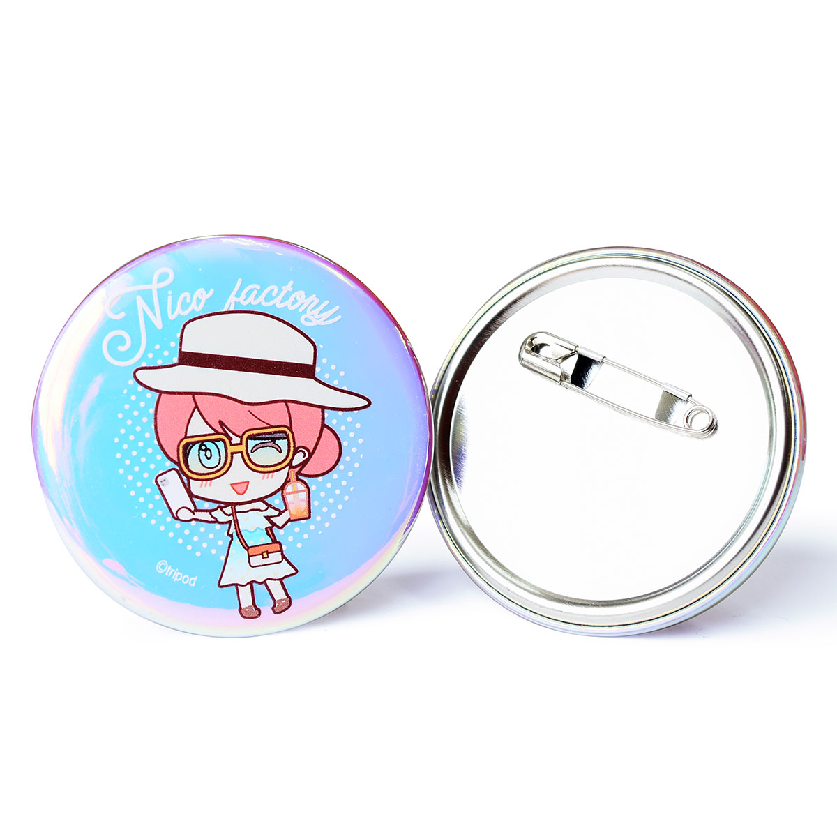 オーロラ缶バッジ｜オリジナルグッズ製作 NICO FACTORY