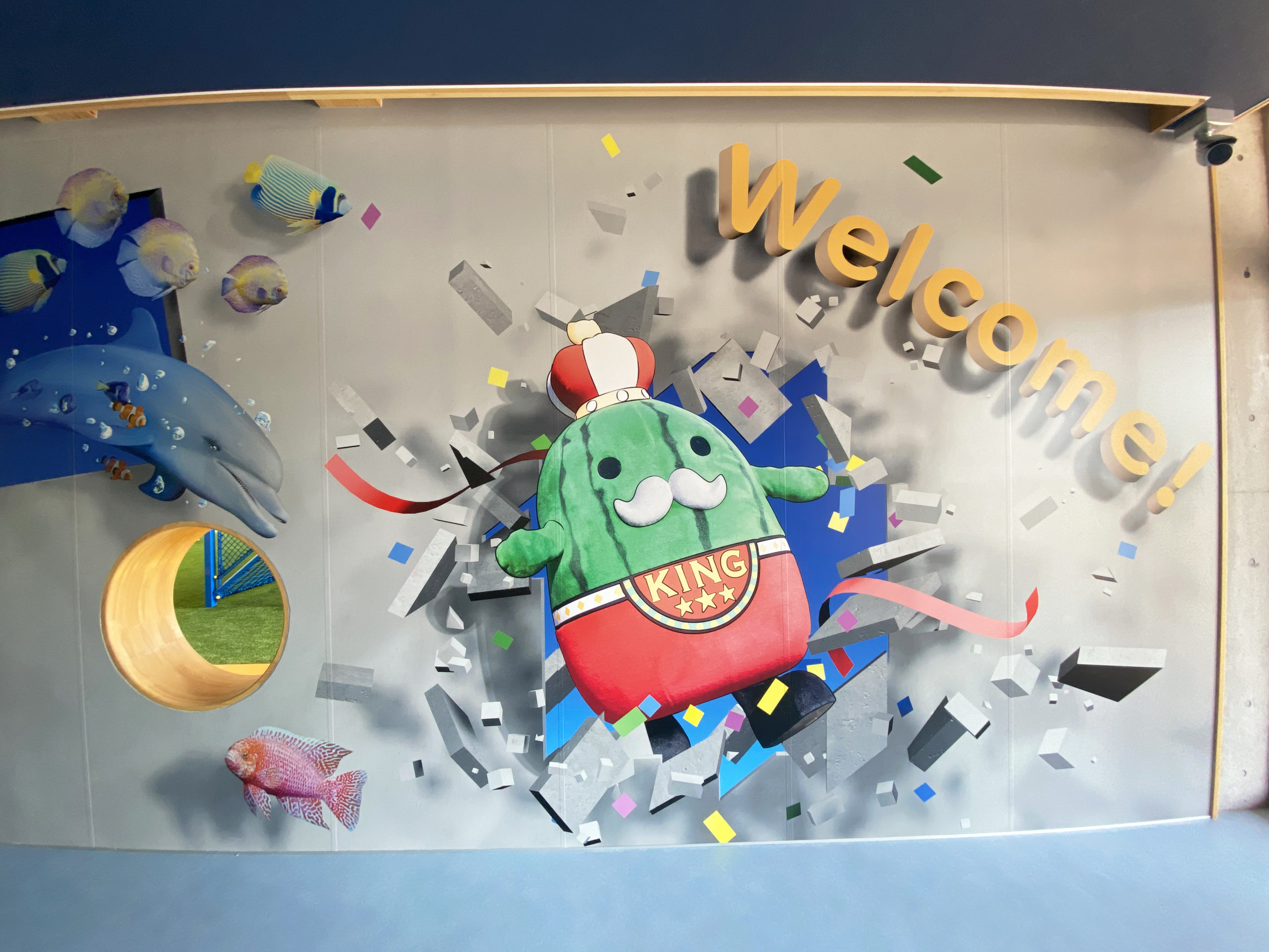 入善町中央公園様の屋内多目的施設のトリック3Dアート製作 | 看板