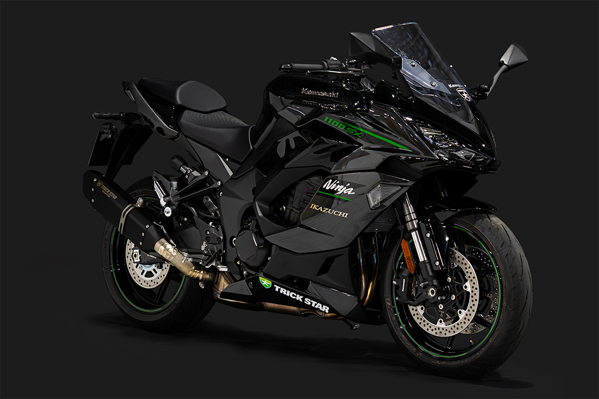 トリックスター / Ninja1100SX 政府認証スリップオンマフラーIKAZUCHI