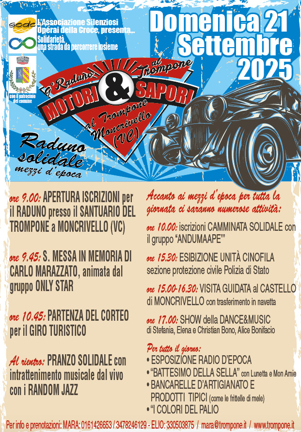 MOTORI E SAPORI AL TROMPONE 2025 – Casa di Cura Mons. Luigi