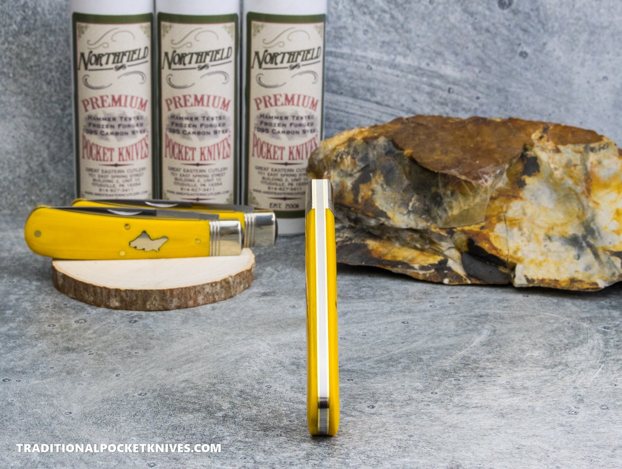 Great Eastern Cutlery #745125 Northfield UNXLD Mustang Yellow