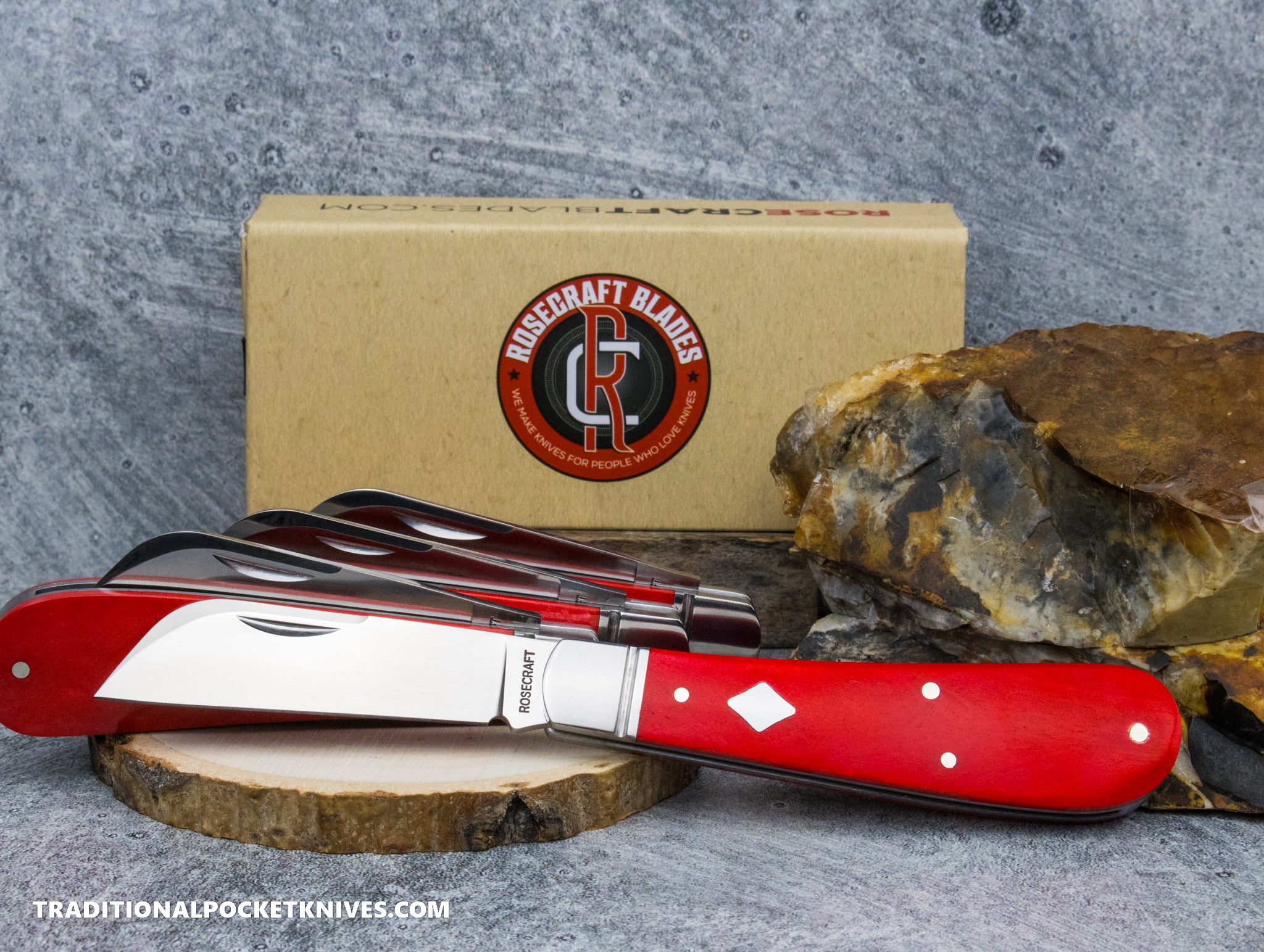 RoseCraft Blades Lick Creek Loom Fixer Rose Madder Red Bone