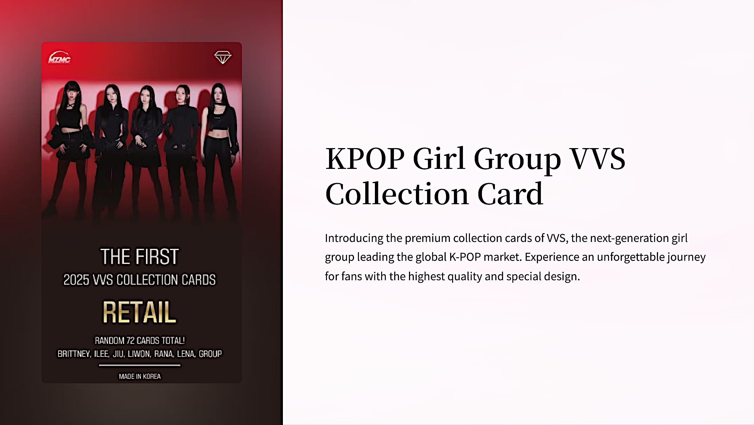 製品情報】2025 TOPBREAKER MZMC VVS COLLECTION CARDS RETAIL BOX