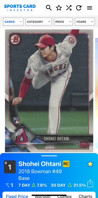 コラム】大谷翔平のルーキーカードが高騰！ 「伝説の一戦」で野球