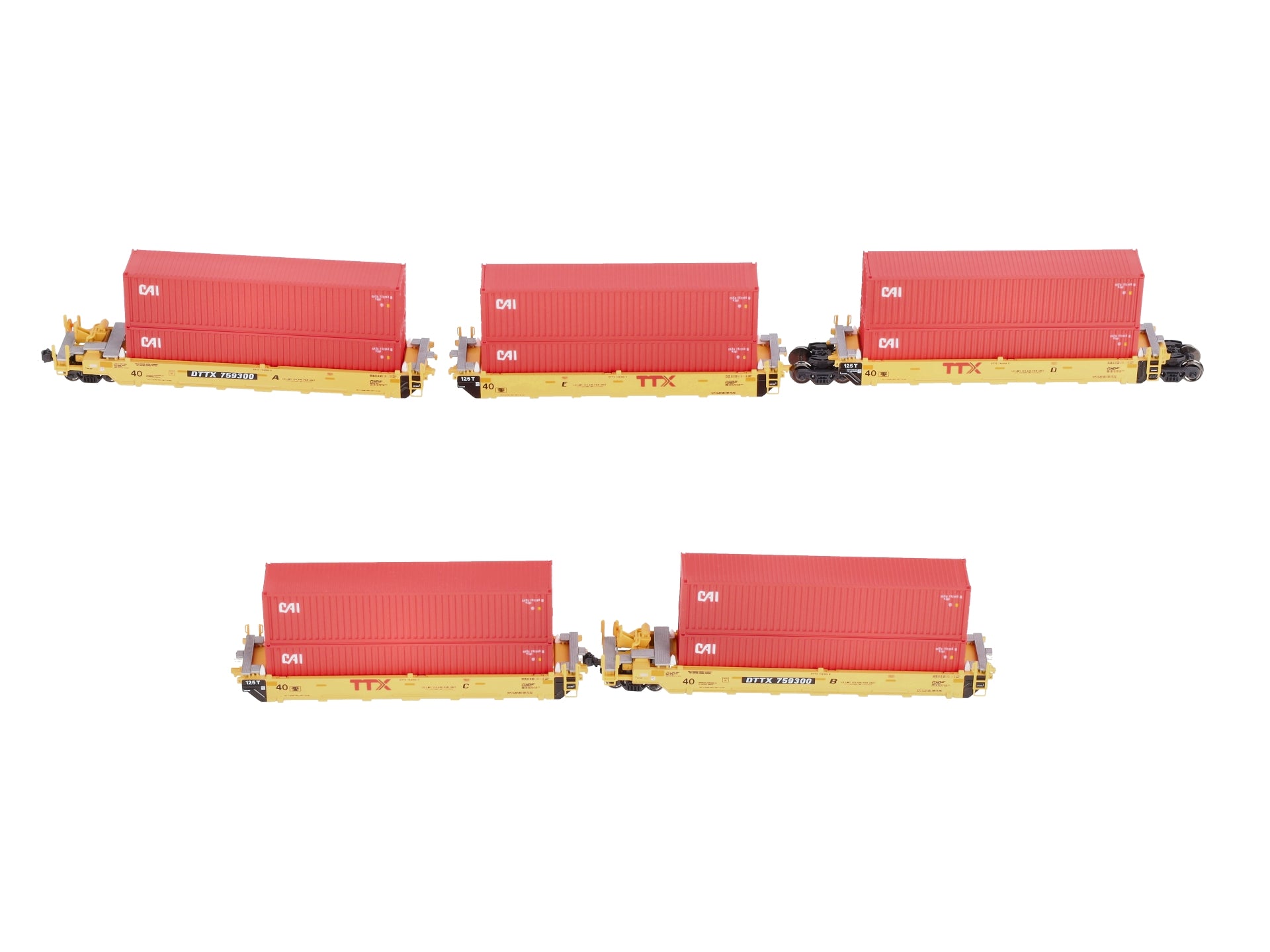 Kato 106-6192 N TTX Gunderson MAXI-I Double Stack Car New Logo