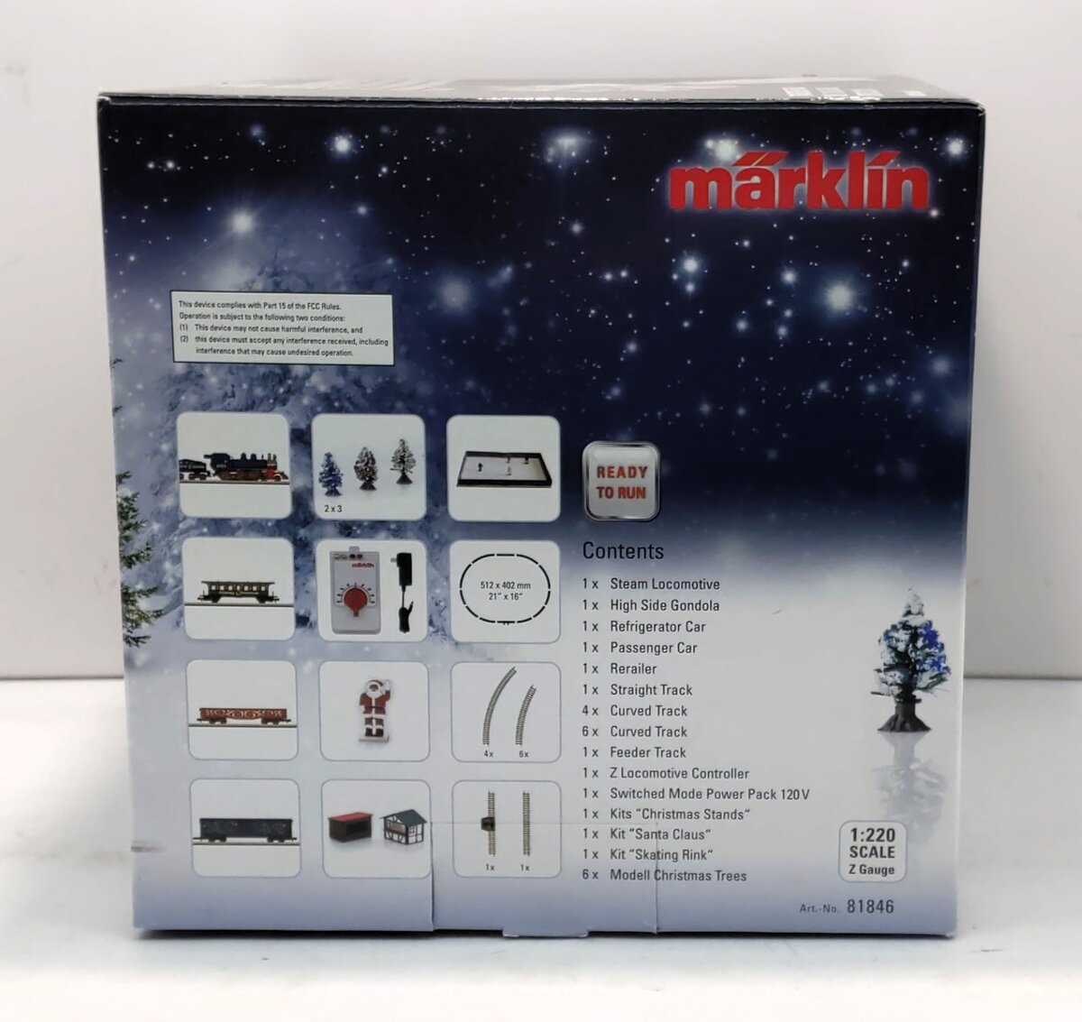 Marklin 81846 Z Gauge Christmas Steam Freight Train Set – Trainz