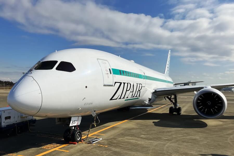 ZIPAIR Tokyo Begins Operating Boeing 787-8 with Riblet-Shaped