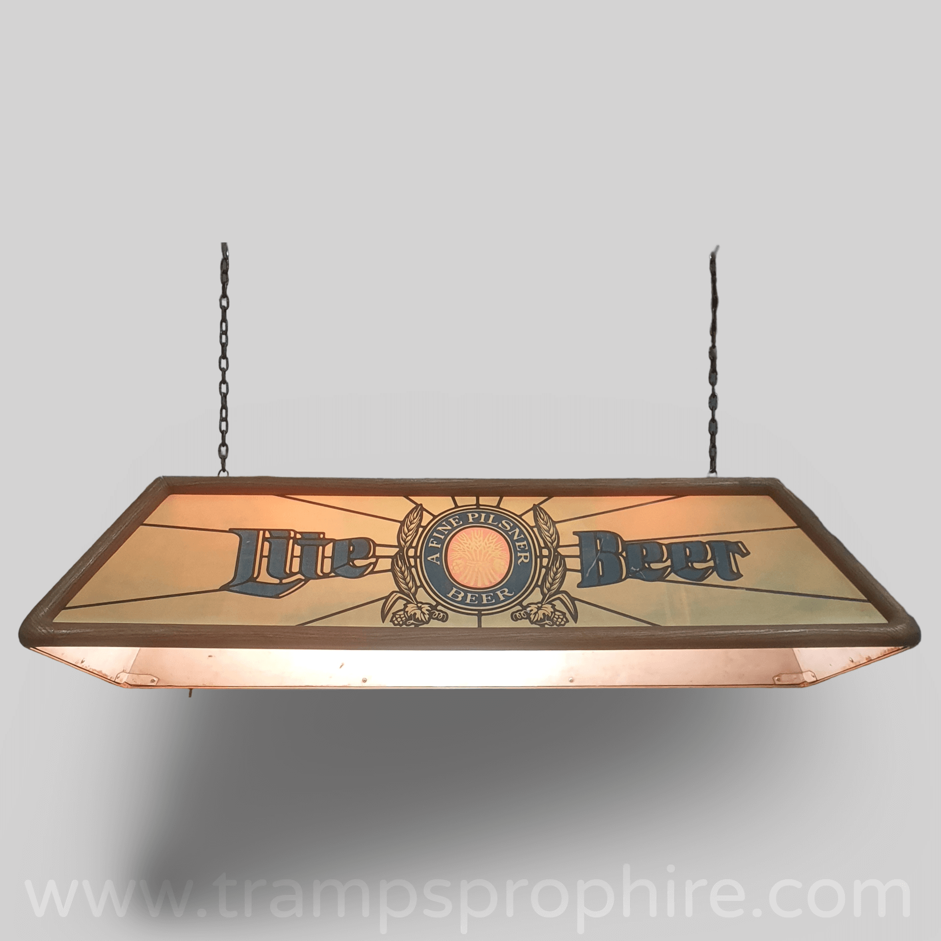 Miller Lite Beer Pool Table Light | Tramps Prop Hire