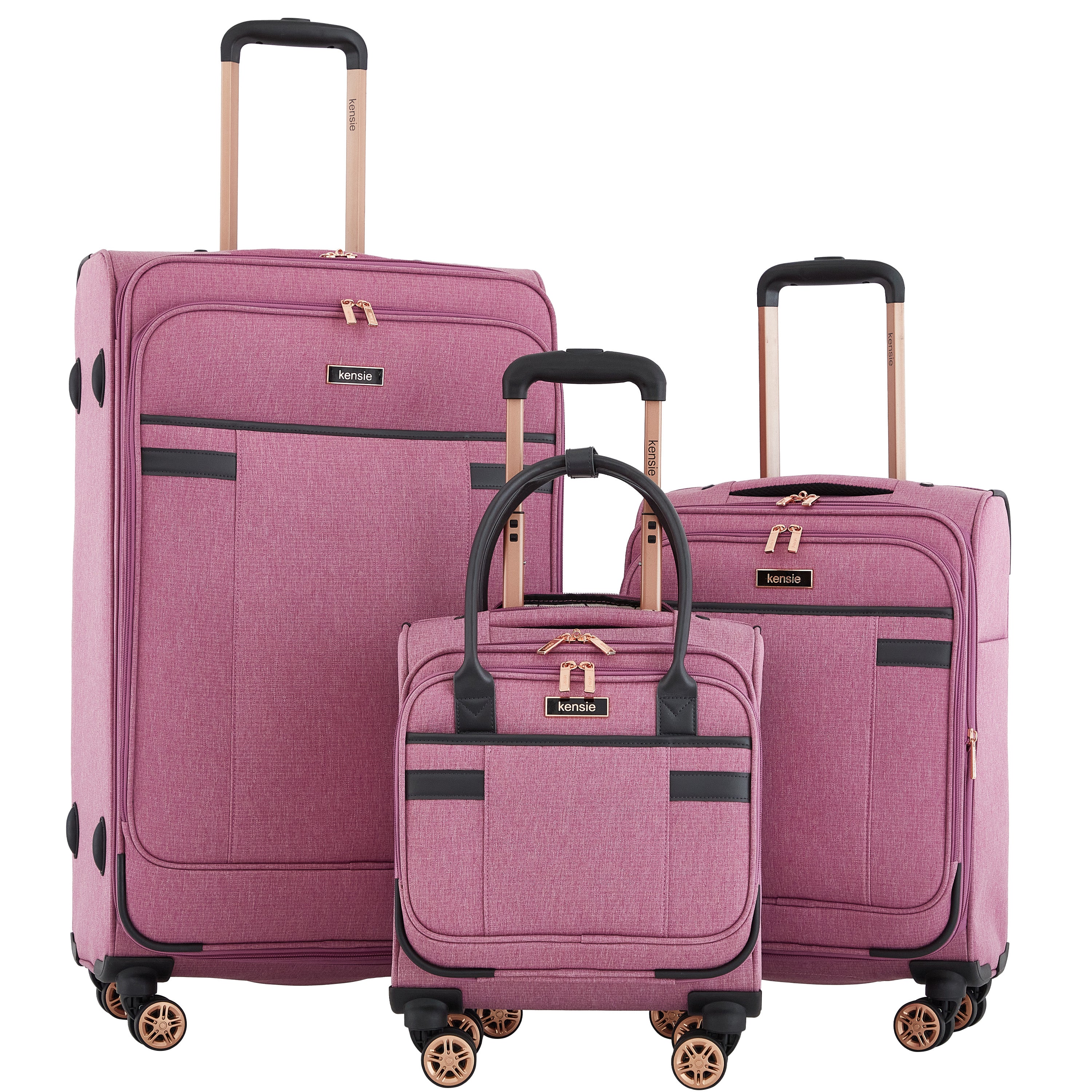 kensie Hudson Softside Spinner Luggage, 3-Piece Set (28