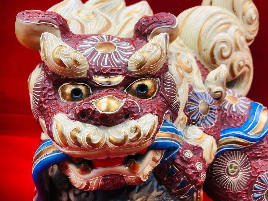 WEB販売中】和雑貨続々入荷中！九谷焼 玉乗り金彩狛犬買取入荷