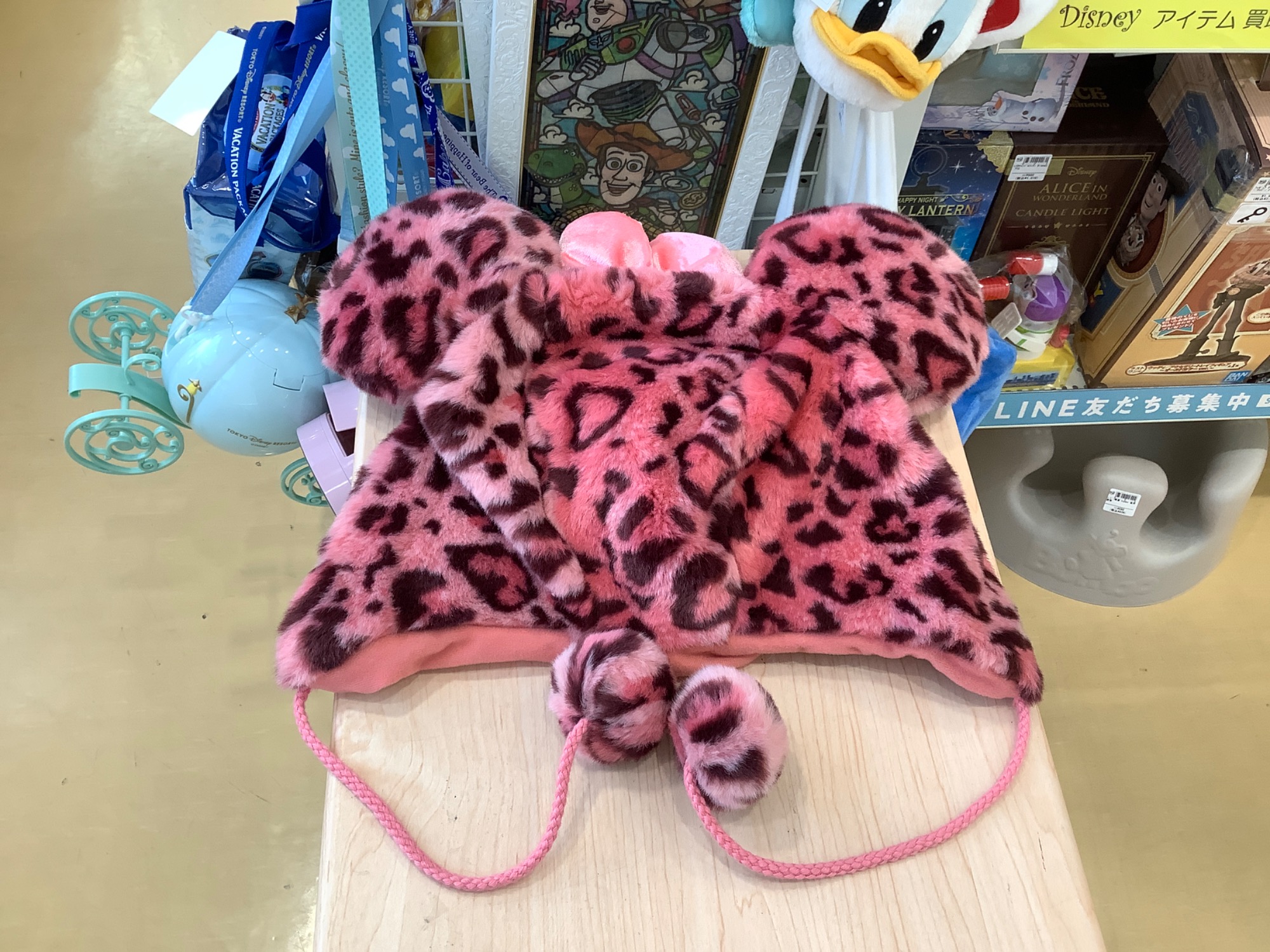 ディズニー】ミニーのファンキャップ（ヒョウ柄）を入荷いたしました