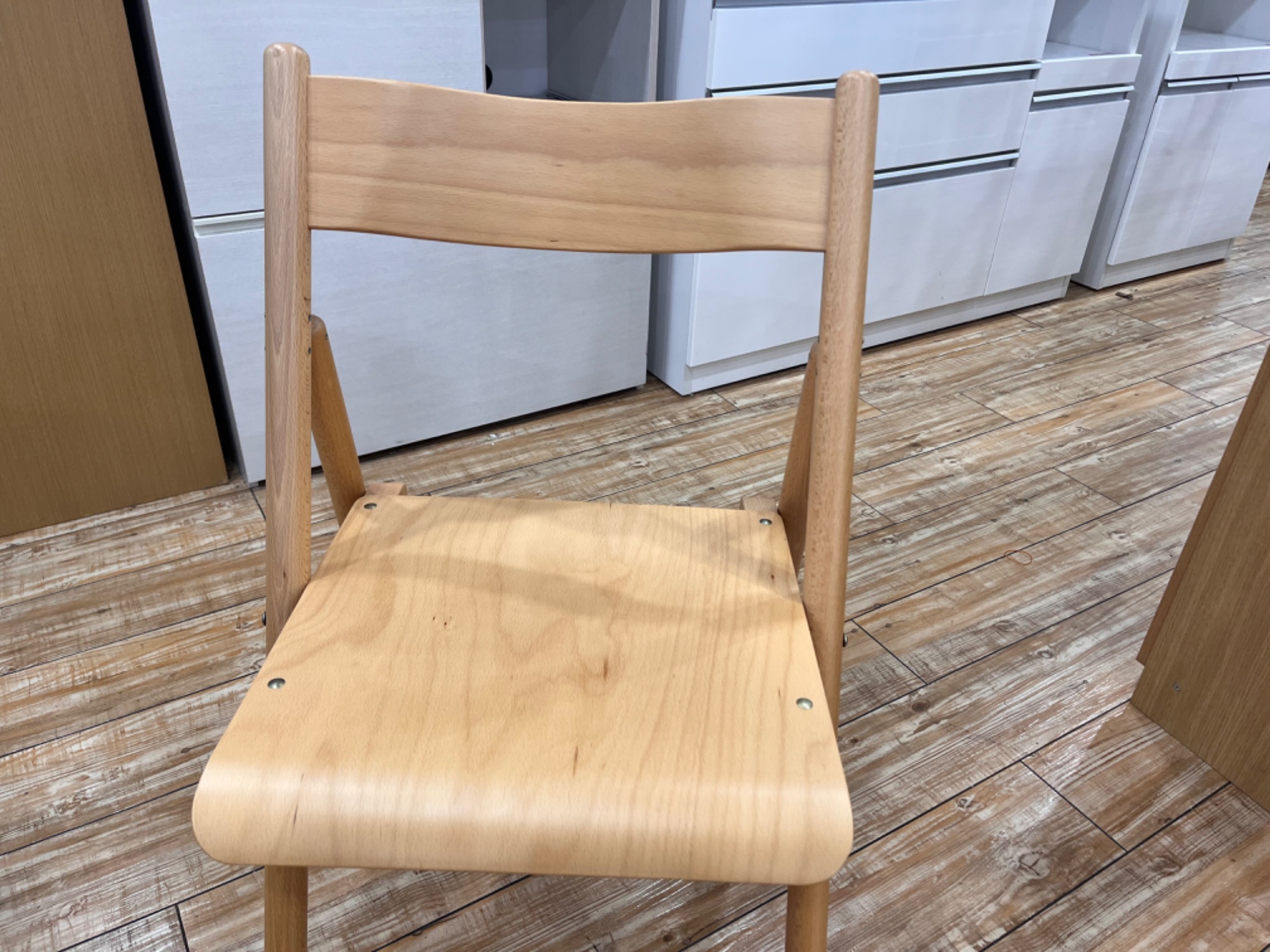 無印良品】天然木 ブナ材 折りたたみチェアーが買取入荷しました
