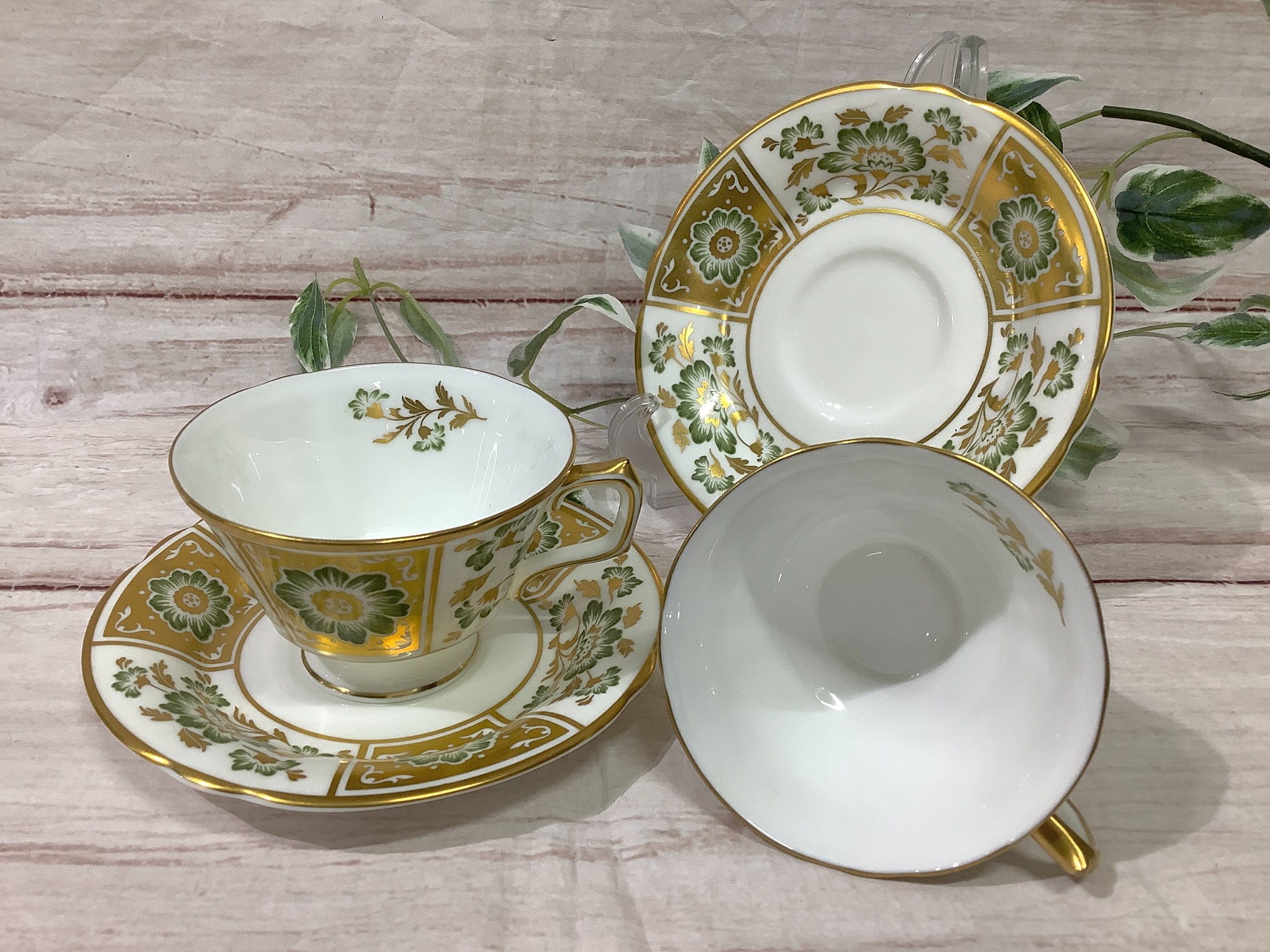 ロイヤルクラウンダービー グリーンダービーパネル≒22㎝ラージ