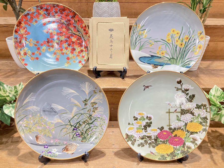 花鳥十二ヶ月 コンプリートセット 飾り皿 フランクリンポーセリンが