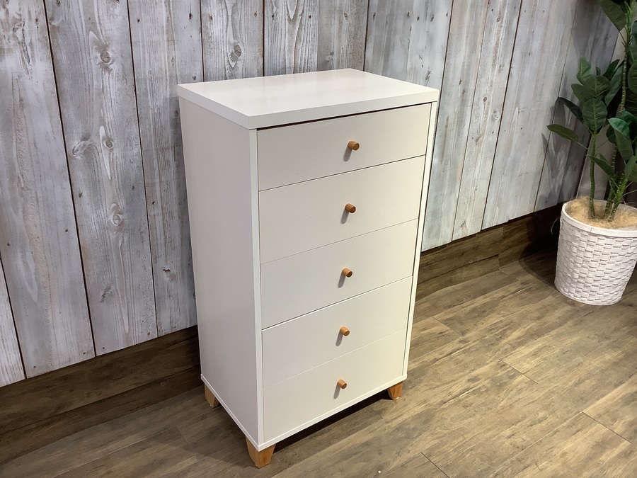 MOMO natural（モモナチュラル）】コンパクトサイズな5段チェスト