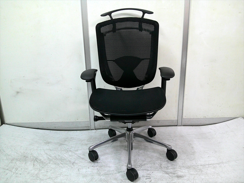 オカムラ コンテッサ CM31AB-FBH1 座：メッシュ ブラック ハンガー付