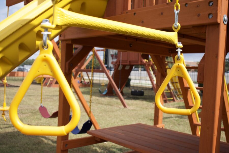 5.8 Bengal Fort | Small Backyard w/ Wood Roof |Scoop Slide