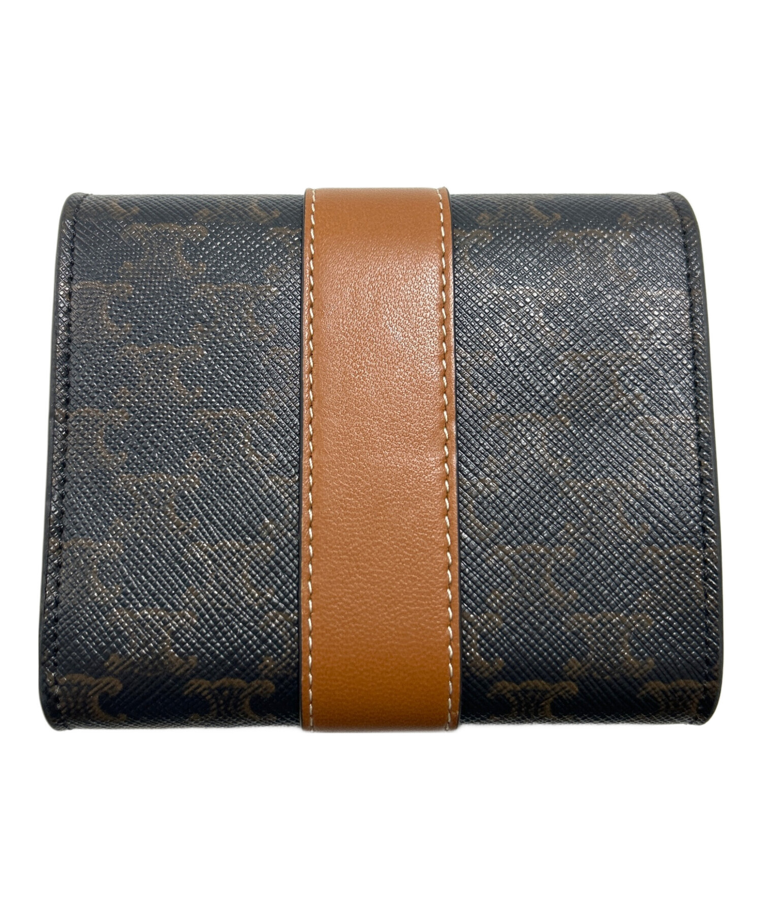 中古・古着通販】CELINE (セリーヌ) 3つ折り財布 ブラック×ブラウン