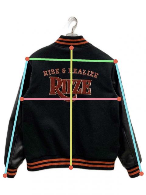 中古・古着通販】riize (ライズ) スタジャン ブラック サイズ:FREE