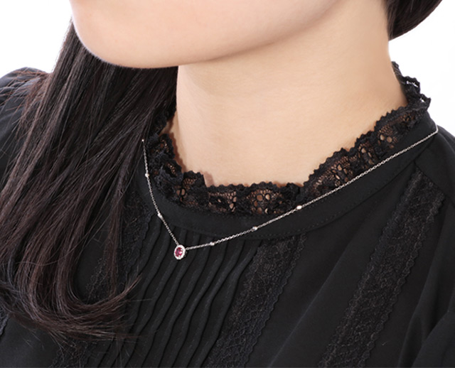 プラチナ鑑別書付ルビーネックレス(LPN148)|TSUTSUMI（ジュエリー