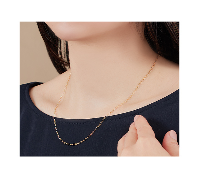 K18イエローゴールドネックレス（45cm）(RNC632)|TSUTSUMI（ジュエリー