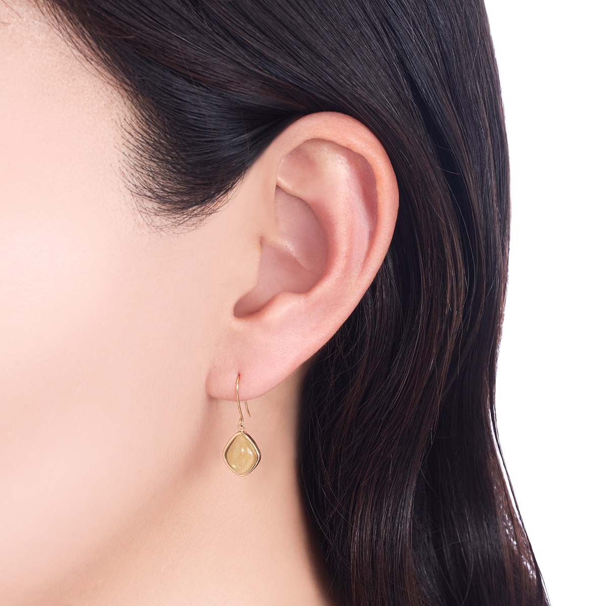 K10イエローゴールドレモンクォーツピアス(RPE559-003)|TSUTSUMI