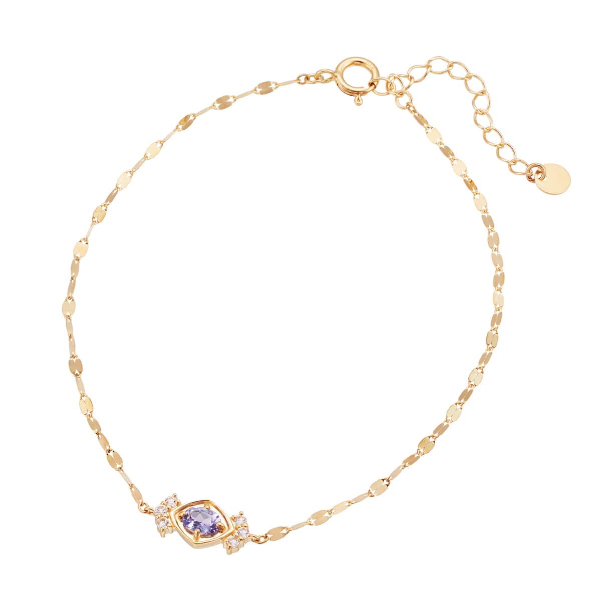 K10イエローゴールドグリーントルマリンブレスレット(RBL580)|TSUTSUMI