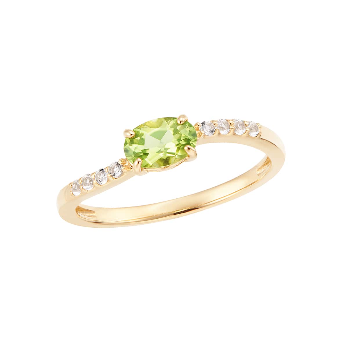 K10イエローゴールドペリドットリング(RFR707-002)|TSUTSUMI