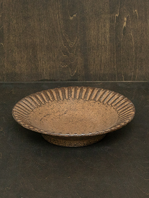 ブロンズしのぎスープ皿 - 作家もの器 小澤基晴さんの作品 - 通販