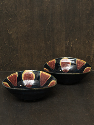 無花果楕円鉢 - 遠藤太郎 作家もの器 | zakka土の記憶 オンラインショップ