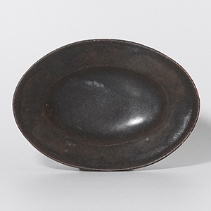 黒釉楕円皿豆- 林拓児 作家もの器 | zakka土の記憶 オンラインショップ
