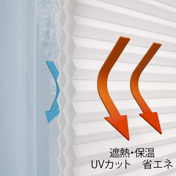 採光ダブルサーマルハニカム アークティックホワイト ハニカムシェード