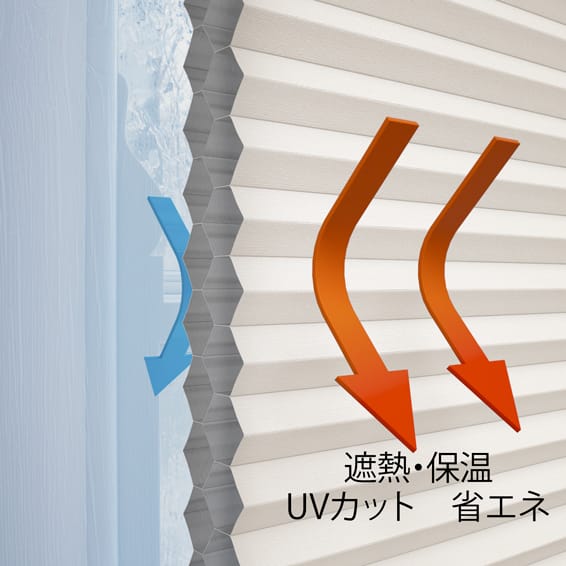 遮光ダブルサーマルハニカム アイボリー ハニカムシェード