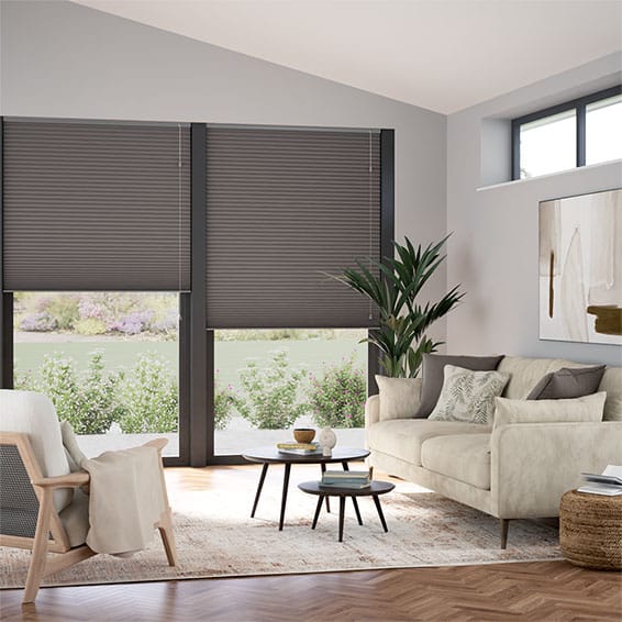 遮光ハニカム ダークグレー ハニカムシェード