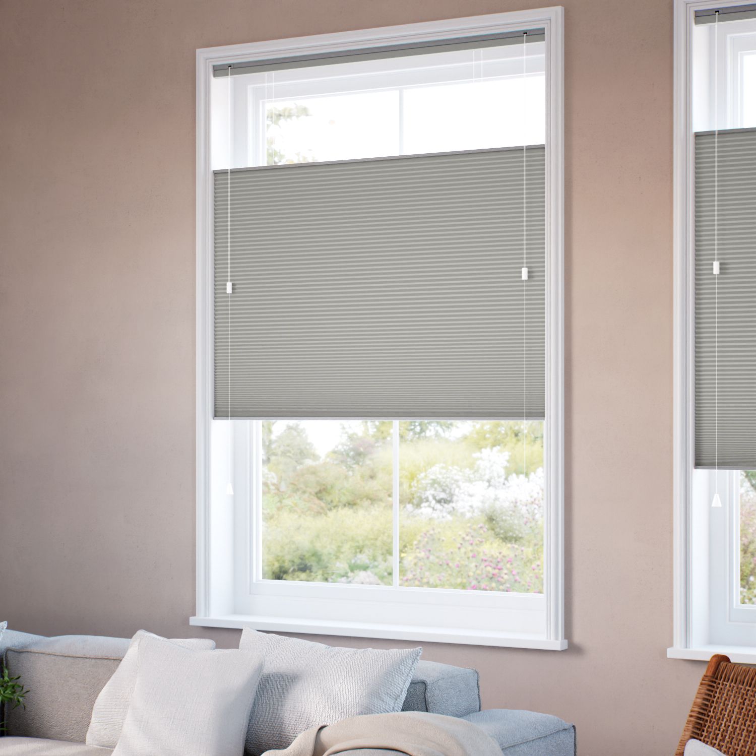 遮光トップダウンハニカム グラファイト シェード