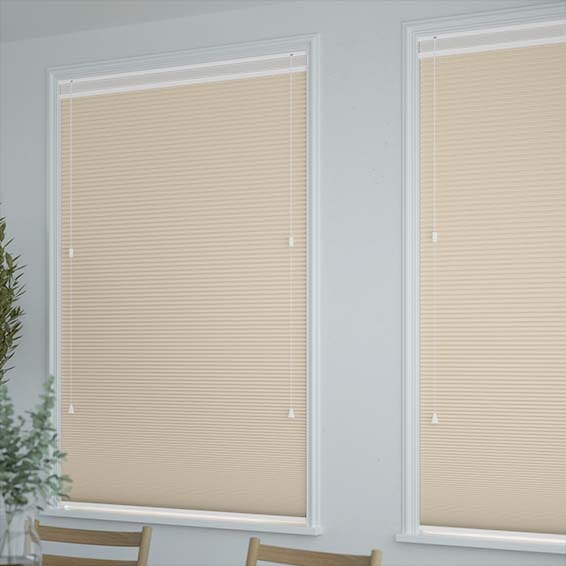 カーテンレール可】ツインハニカム シアーベージュ ハニカムシェード