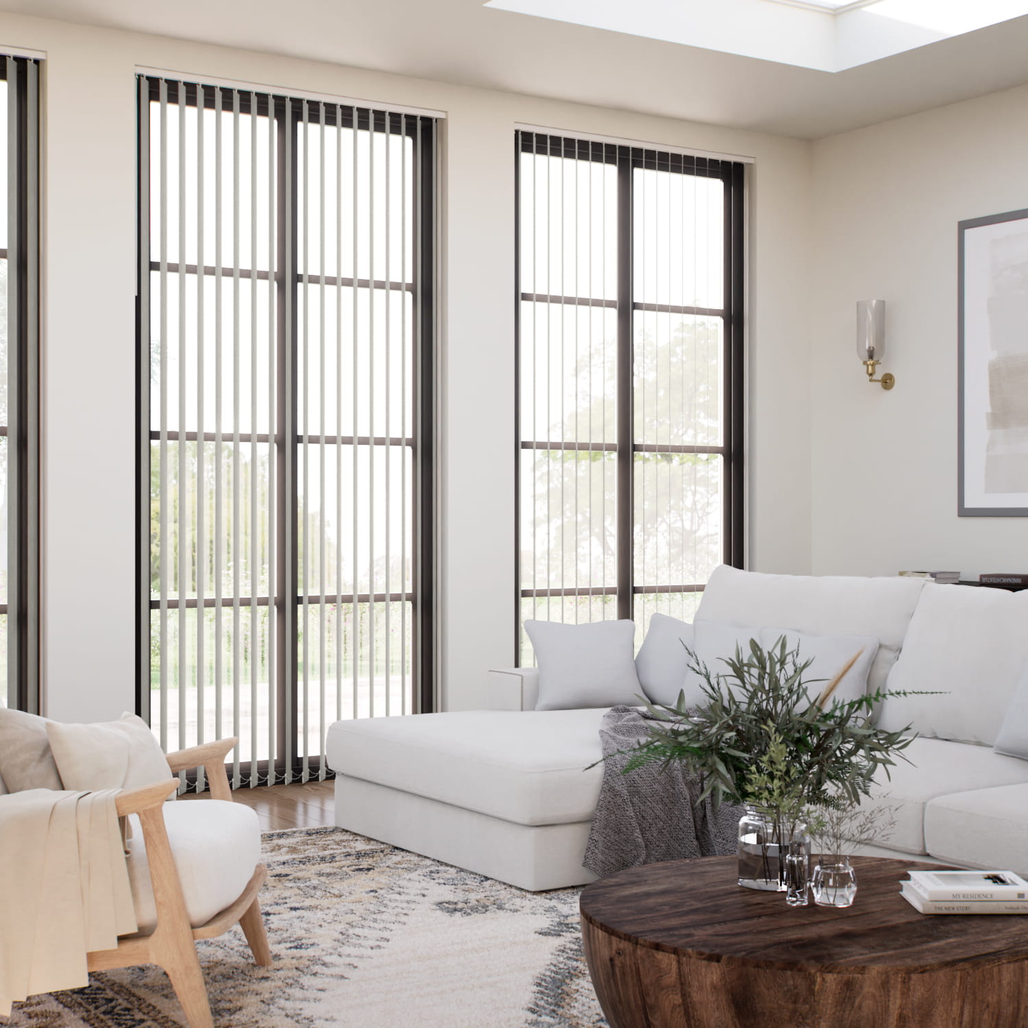 遮光ロドス ホワイト バーチカルブラインド