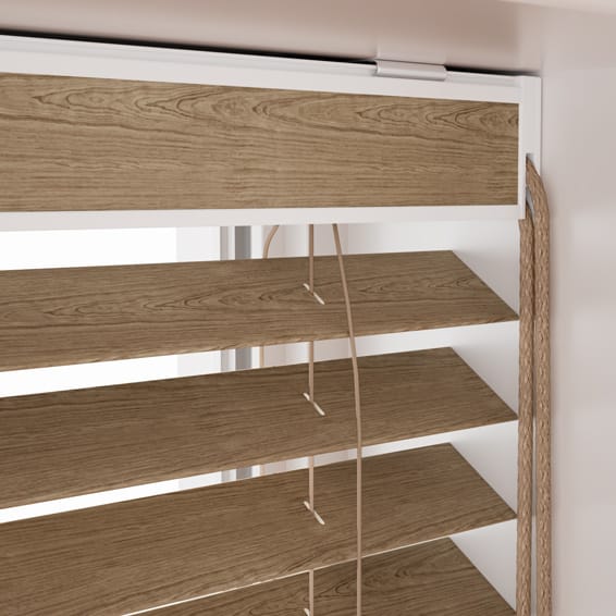 ラスティック ライトブラウン ウッドブラインド