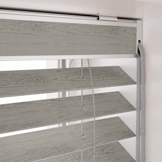 ラスティック シルバーグレー ウッドブラインド