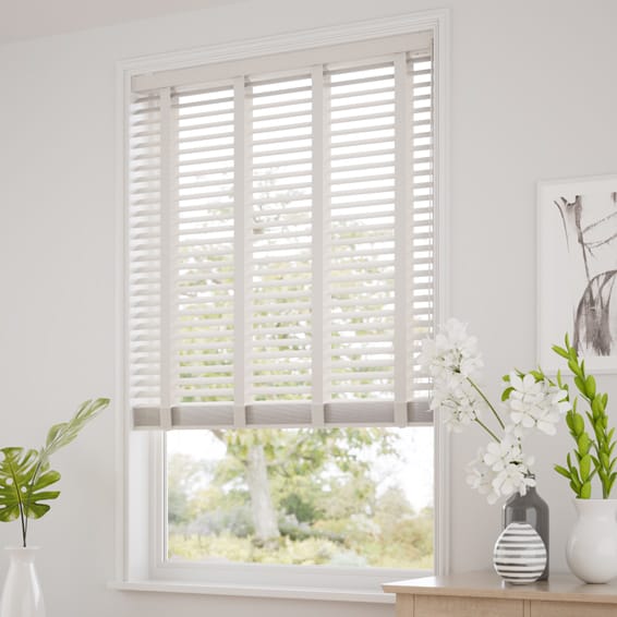シンプル ピュアホワイト＆ホワイト ウッドブラインド