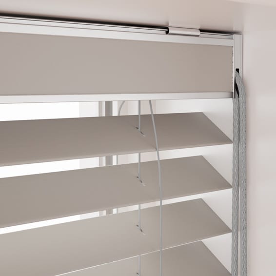 ソリッド ライトグレー ウッドブラインド