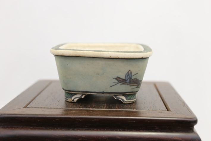 大助 高級盆栽鉢 A3637☆陶器鉢 ミニ盆栽 小品盆栽☆「送料無料」浦部