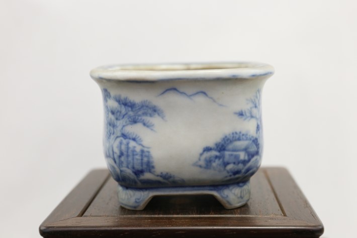 月香 高級盆栽鉢 A3633☆陶器鉢 ミニ盆栽 小品盆栽☆「送料無料」浦部