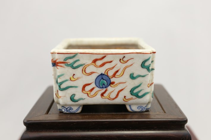 祝峯 高級盆栽鉢 A3644☆陶器鉢 ミニ盆栽 小品盆栽☆「送料無料」浦部