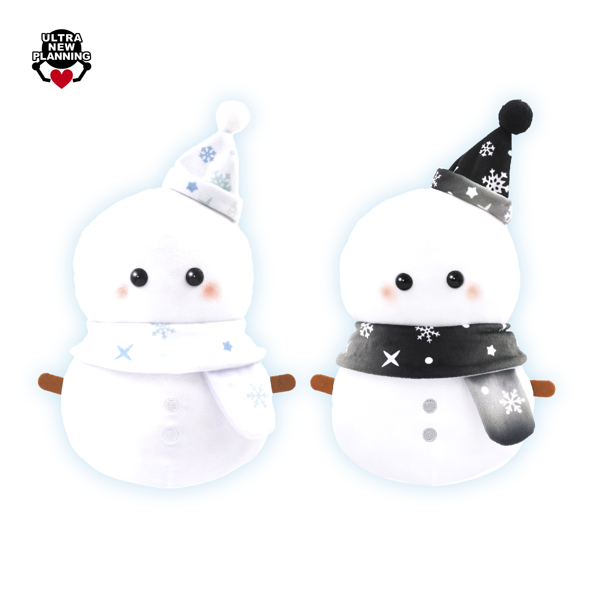 ゆらめきグラデーション幸せのゆきだるま BIGぬいぐるみ25cm〜冬の