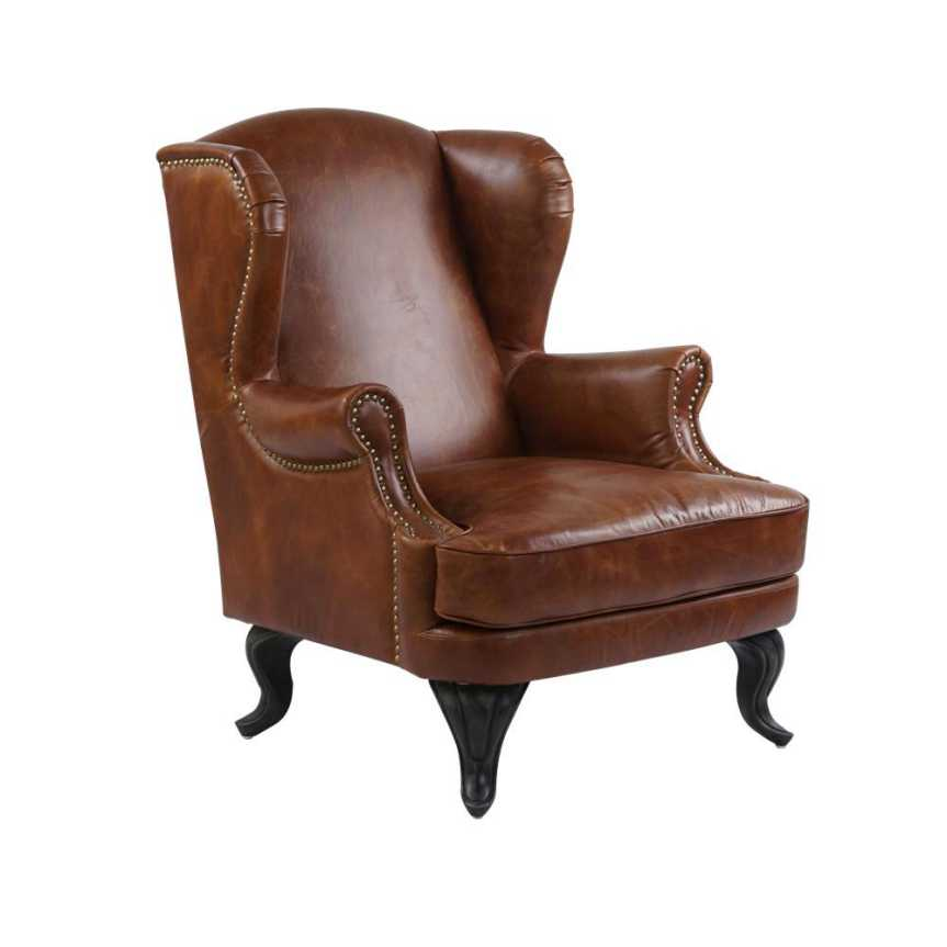 高級な王様チェア 革製の一人掛け椅子 アンティークデザインの椅子