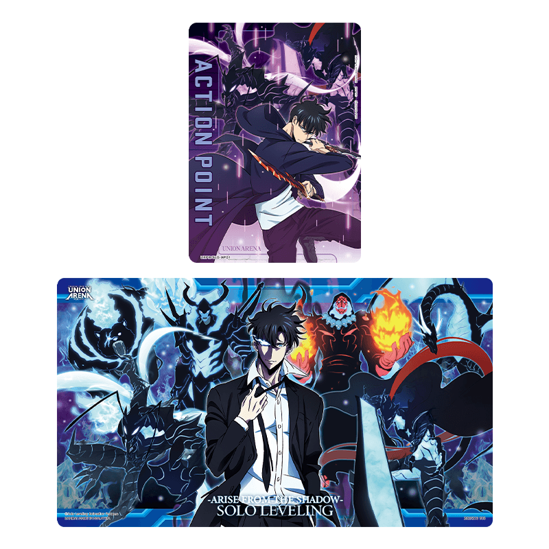 UNION ARENA Playmat & Action Point Cards Set SOLO LEVELING
