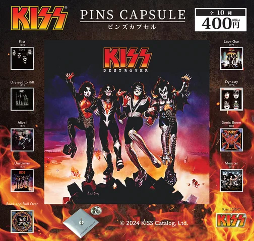 海外アーティストのアルバムジャケットやロゴをデザインしたピンズ