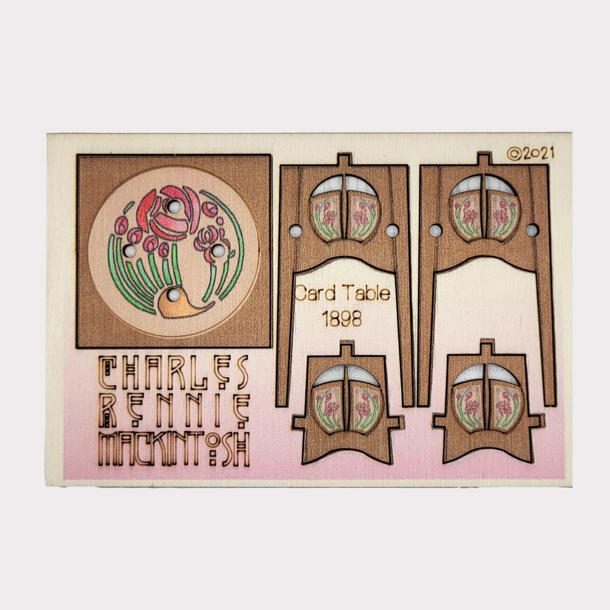 Mackintosh Tea Table Pop Up Postcard – University of Glasgow